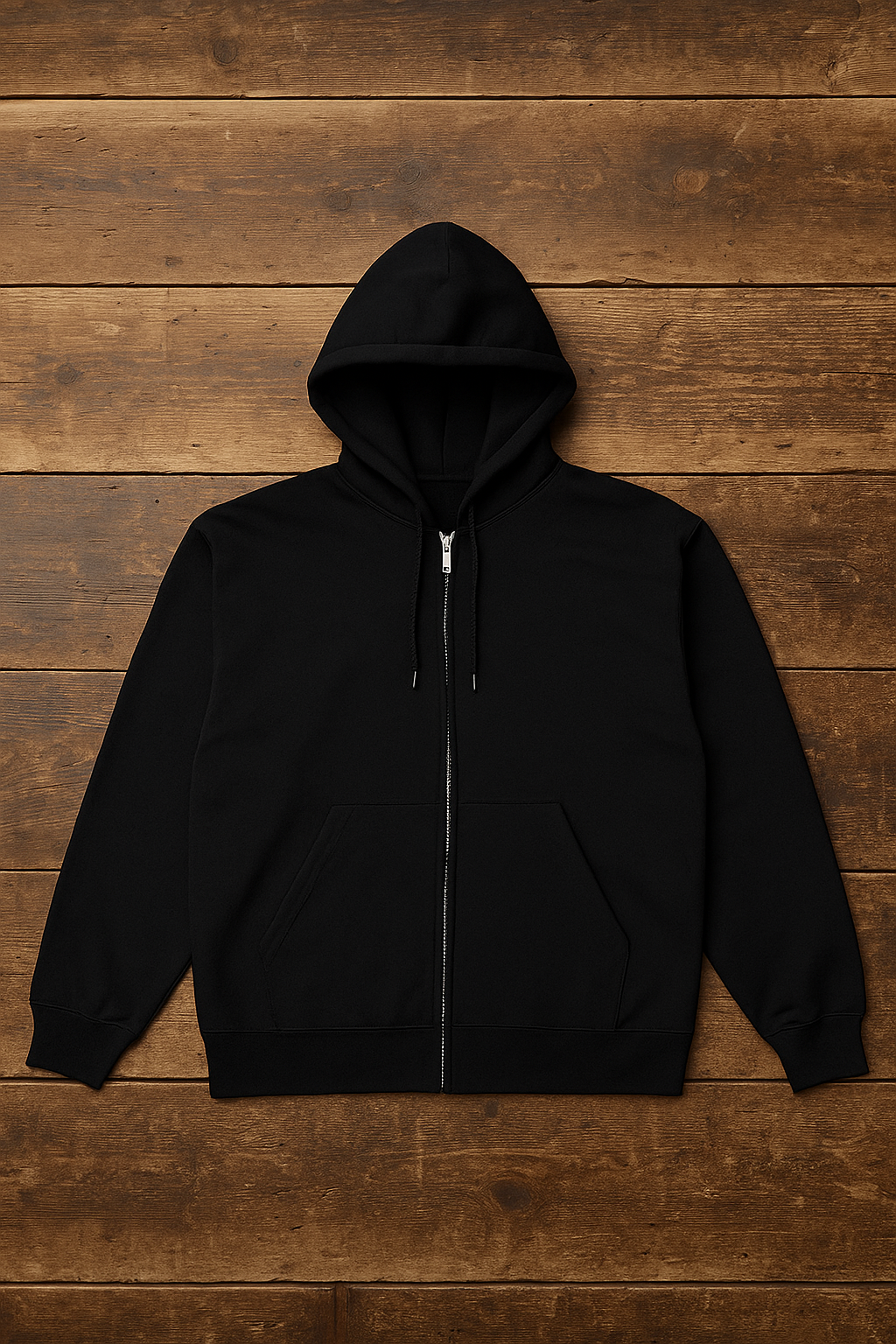 Blank black Zip-up hoodie