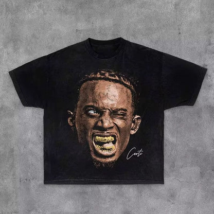 Graphic rapper tee