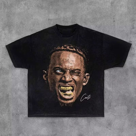 Graphic rapper tee