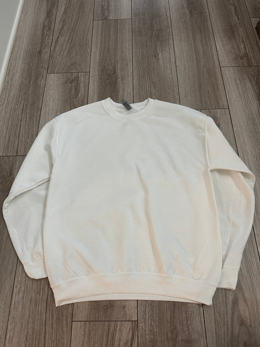 Blank long sleeve hoodless hoodie white