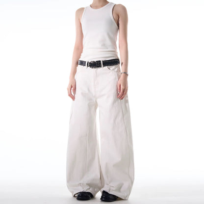 Baggy white denim