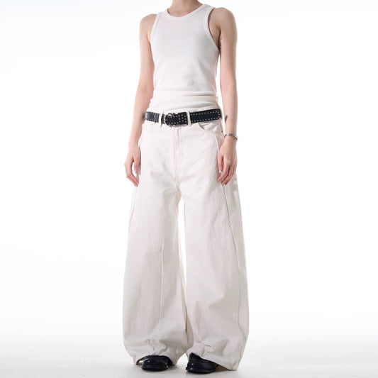Baggy white denim
