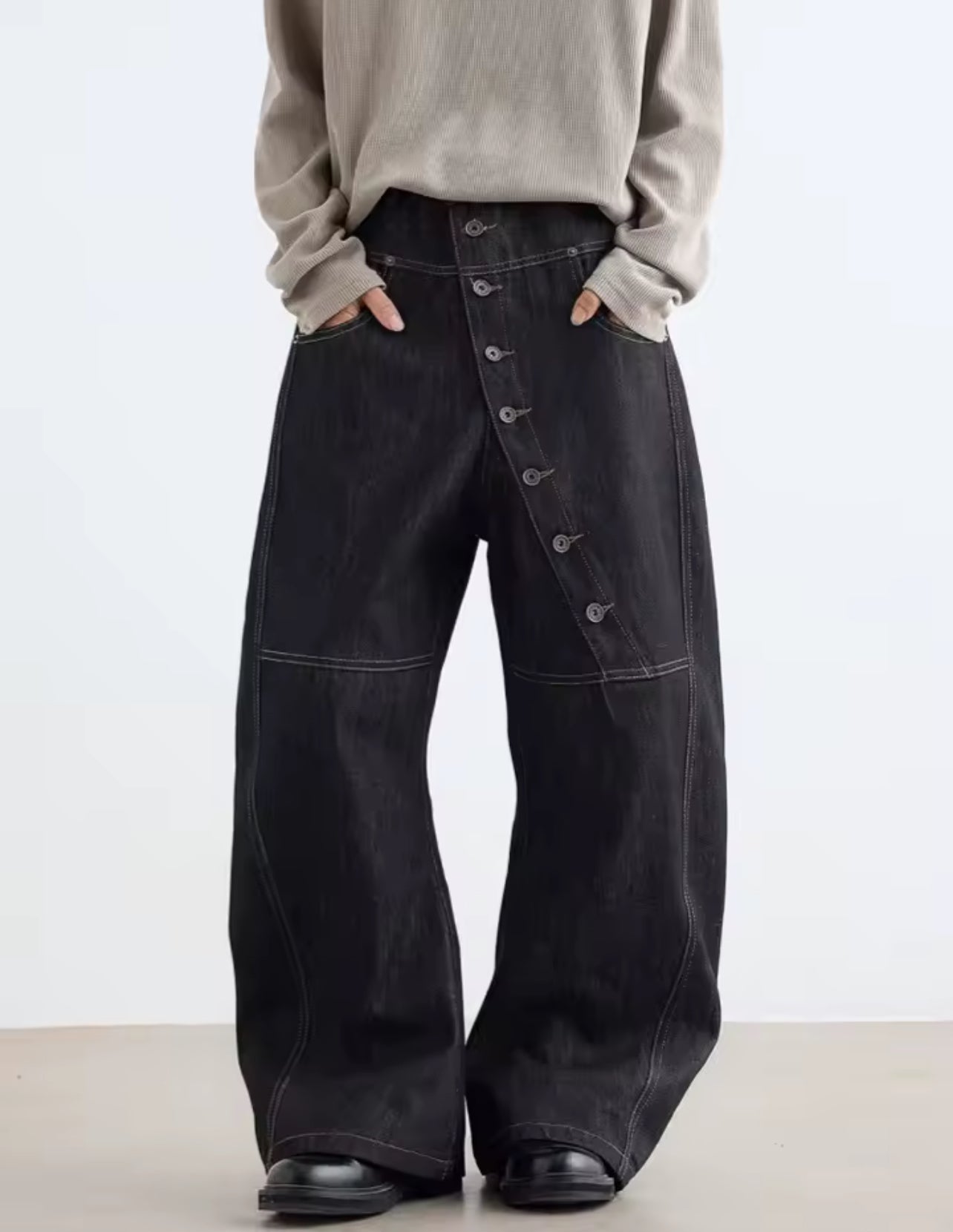 Raw black Japanese denim