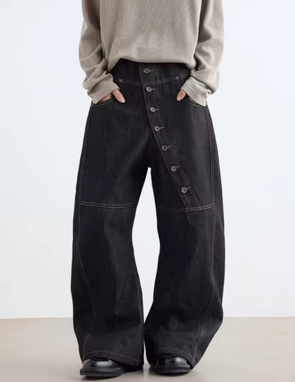 Raw black Japanese denim