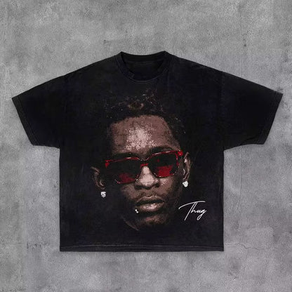 Graphic rapper tee