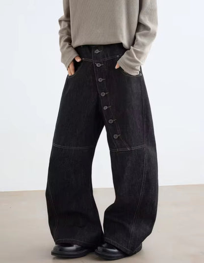 Raw black Japanese denim