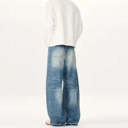baggy light blue wash denim